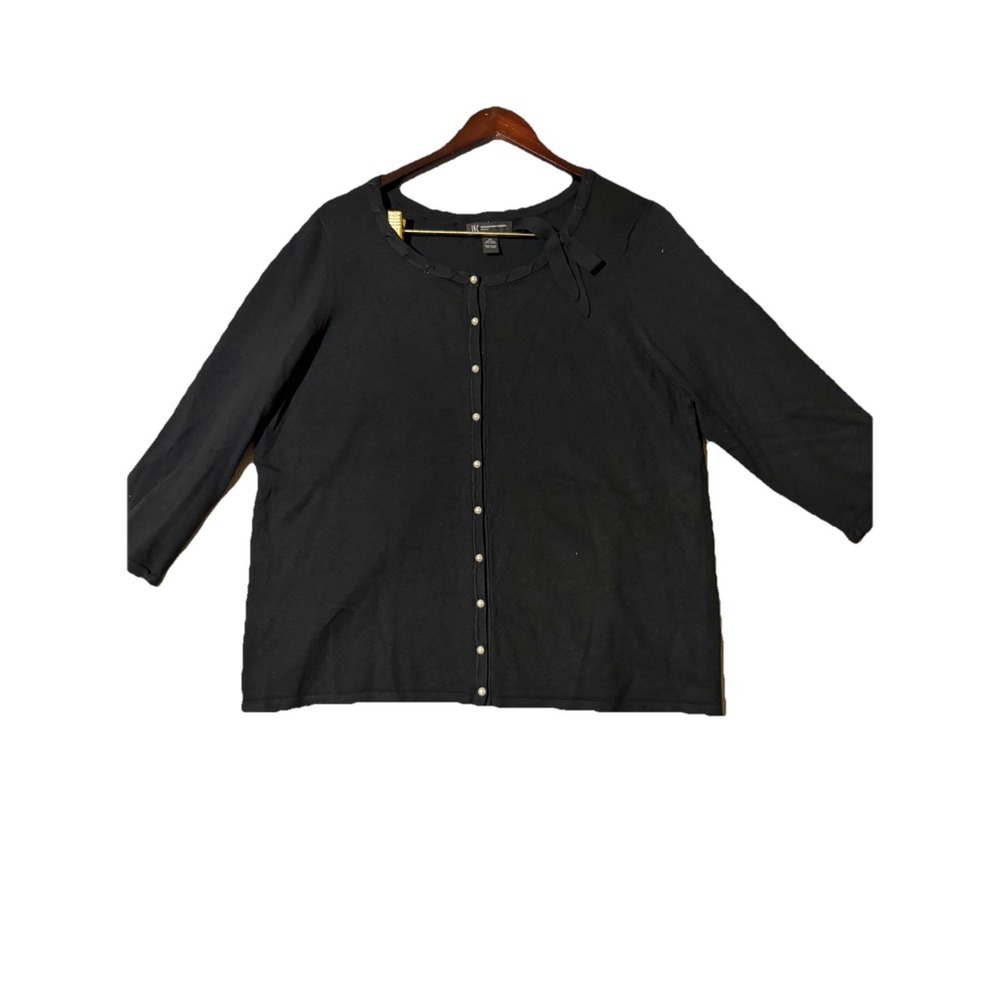 Inc International Concepts Beaded Button Up Sweater Blouse Sz 2X